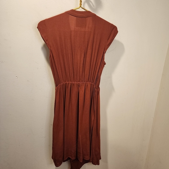 ANTHROPOLOGY Maeve Rust Faux Wrap Dress size XS - Picture 9 of 13